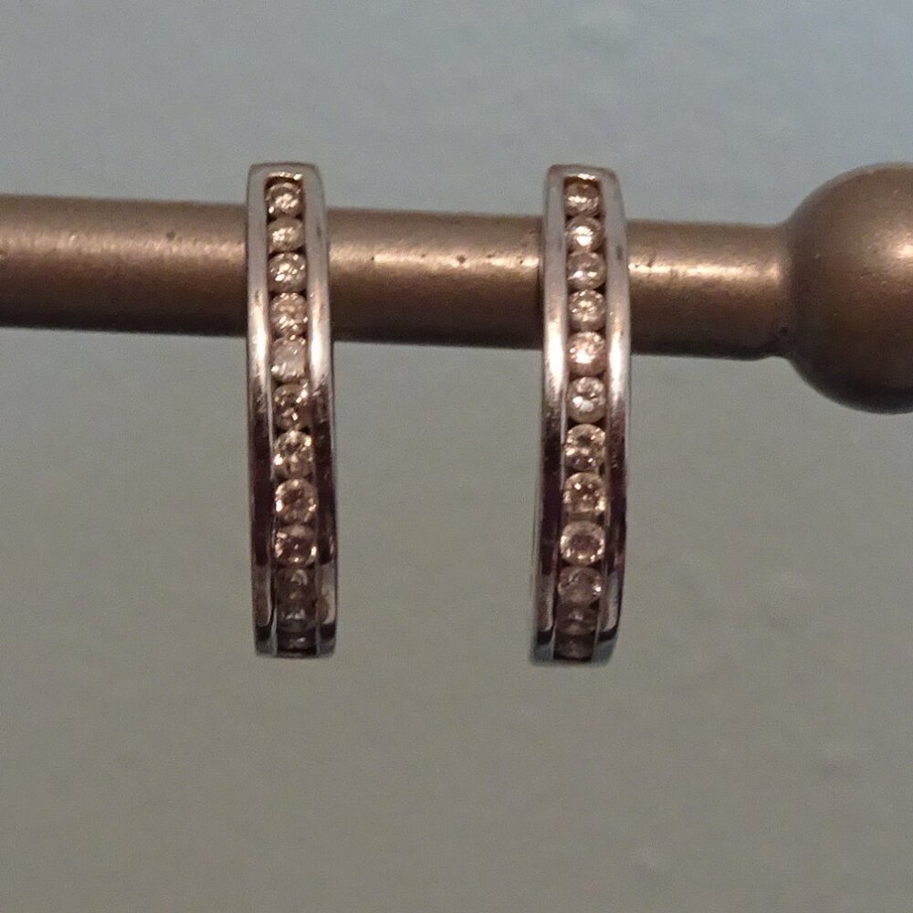 Diamond hoops 14K
